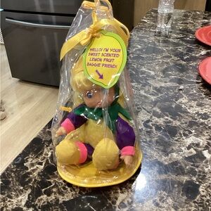 Sweet Scented Lemon Fruit Plush Doll - Yellow & Purple